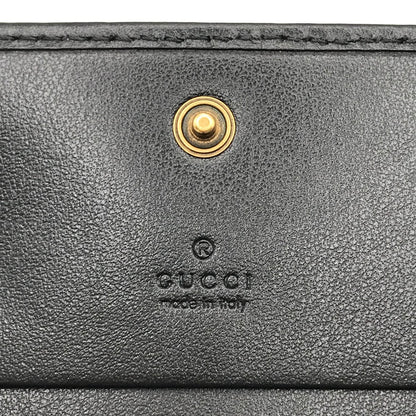 GUCCI | グッチ GGマーモント ダブルG スモールウォレット 二つ折り財布 466492 ブラック【倉吉店】