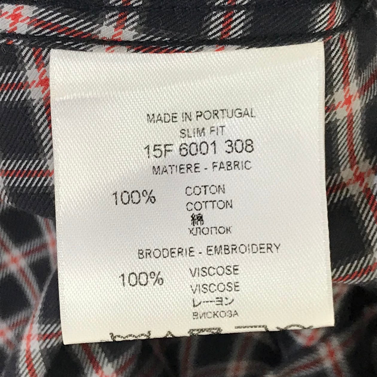 GIVENCHY | ジバンシィ Riccardo Tisci 比翼チェックシャツ 長袖シャツ 15F6001 308【倉吉店】