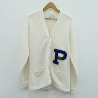 VINTAGE衣料 | ヴィンテージイリョウ ”NIXON COMPANY” Letterd Cardigan カーディガン ホワイト サイズ：40【瀬戸大橋店】