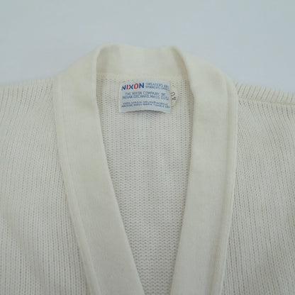 VINTAGE衣料 | ヴィンテージイリョウ ”NIXON COMPANY” Letterd Cardigan カーディガン ホワイト サイズ：40【瀬戸大橋店】