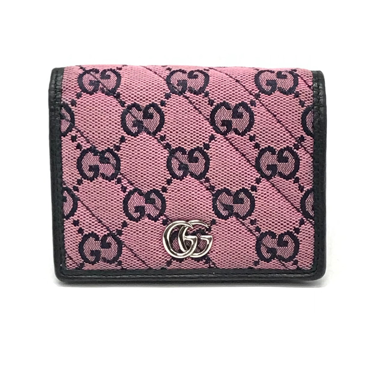 GUCCI | グッチ GGマーモント ダブルG スモールウォレット/マルチカラー 二つ折り財布 466492 ピンク【倉吉店】