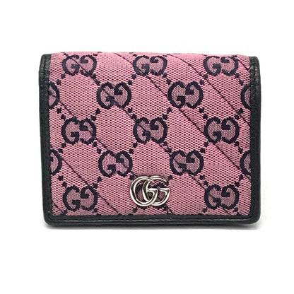 GUCCI | グッチ GGマーモント ダブルG スモールウォレット/マルチカラー 二つ折り財布 466492 ピンク【倉吉店】