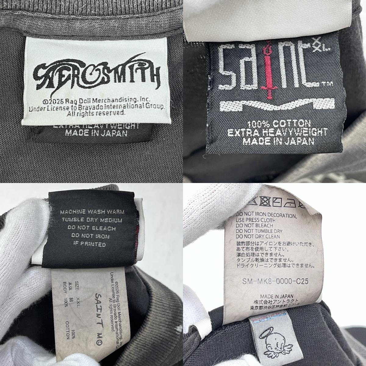 SAINT MICHAEL | セントマイケルセイントマイケル AEROSMITH S/S T-SHIRT 半袖Ｔシャツ SM-MK8-0000-C25 サイズ：XXL【加古川店】
