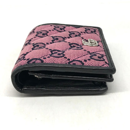 GUCCI | グッチ GGマーモント ダブルG スモールウォレット/マルチカラー 二つ折り財布 466492 ピンク【倉吉店】