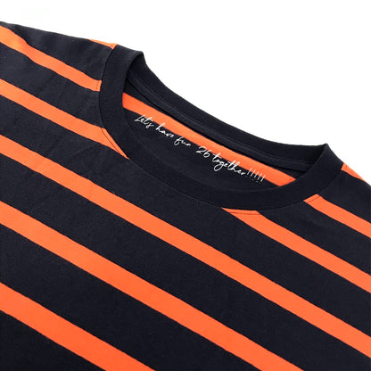 niko and... | ニコアンド ボーダー柄 長袖Ｔシャツ NKB62602CF ネイビー×オレンジ【倉吉店】