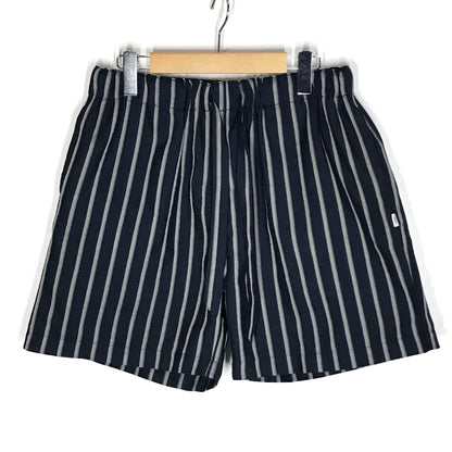 WAX｜ワックス 'Stripe loose shorts' イージーショーツ ストライプ柄 ショートパンツ WX-0429 ネイビー サイズ：M【倉吉店】【代金引換不可・日時指定不可】【ポスト投函】