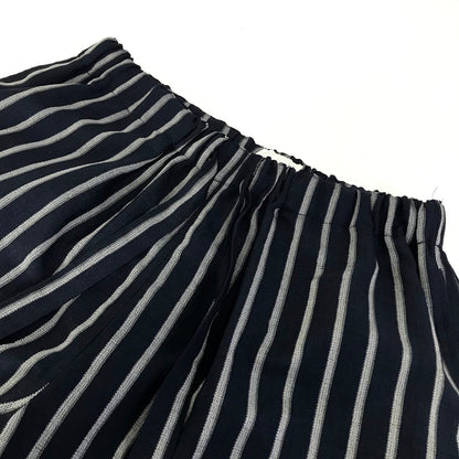 WAX｜ワックス 'Stripe loose shorts' イージーショーツ ストライプ柄 ショートパンツ WX-0429 ネイビー サイズ：M【倉吉店】【代金引換不可・日時指定不可】【ポスト投函】