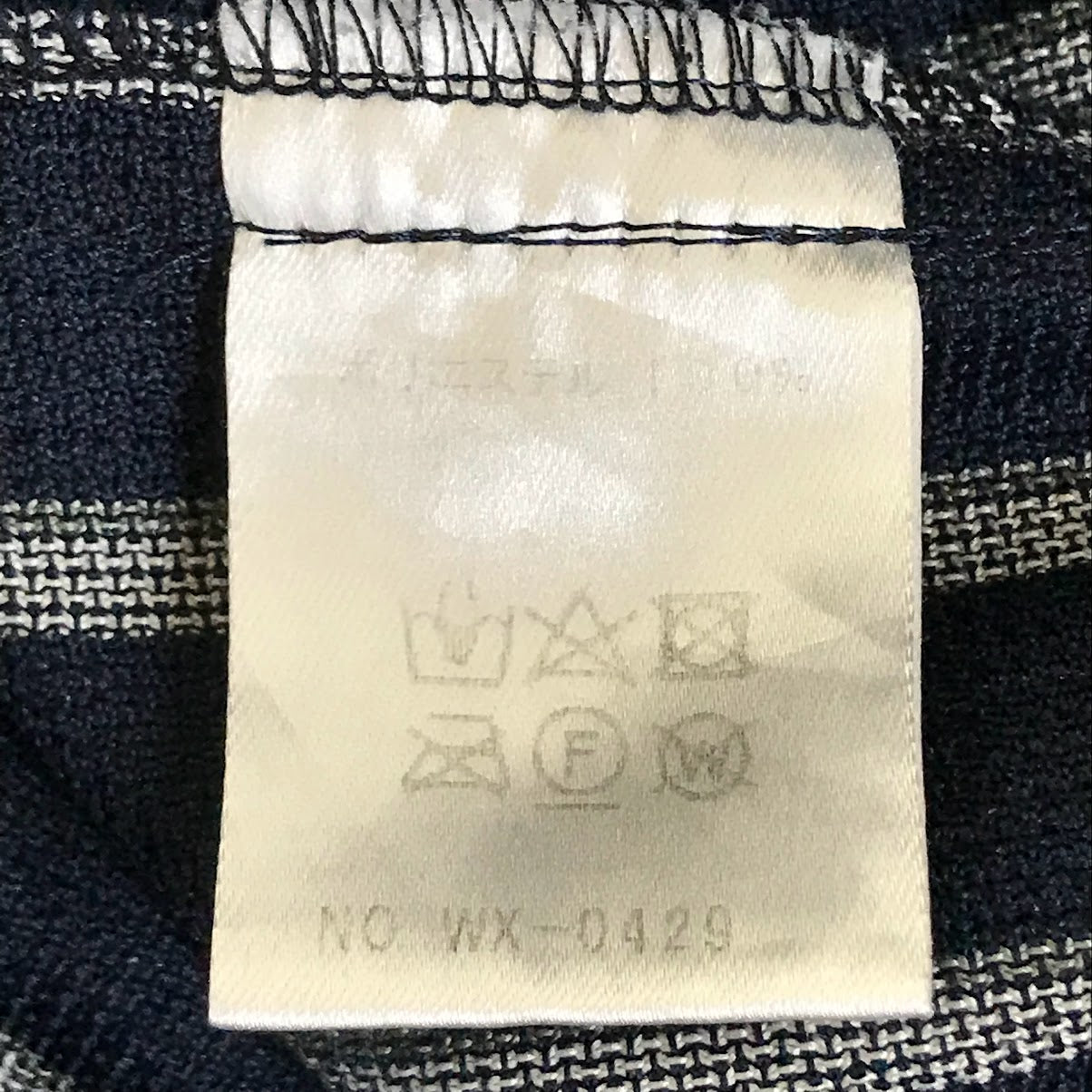 WAX｜ワックス 'Stripe loose shorts' イージーショーツ ストライプ柄 ショートパンツ WX-0429 ネイビー サイズ：M【倉吉店】【代金引換不可・日時指定不可】【ポスト投函】
