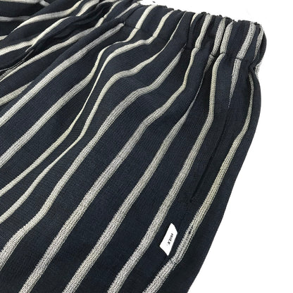 WAX｜ワックス 'Stripe loose shorts' イージーショーツ ストライプ柄 ショートパンツ WX-0429 ネイビー サイズ：M【倉吉店】【代金引換不可・日時指定不可】【ポスト投函】