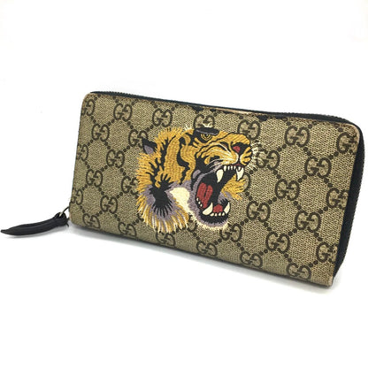 GUCCI | グッチ GGスプリーム タイガープリント ラウンドファスナー長財布 長財布 451273【倉吉店】