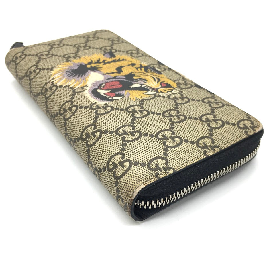 GUCCI | グッチ GGスプリーム タイガープリント ラウンドファスナー長財布 長財布 451273【倉吉店】