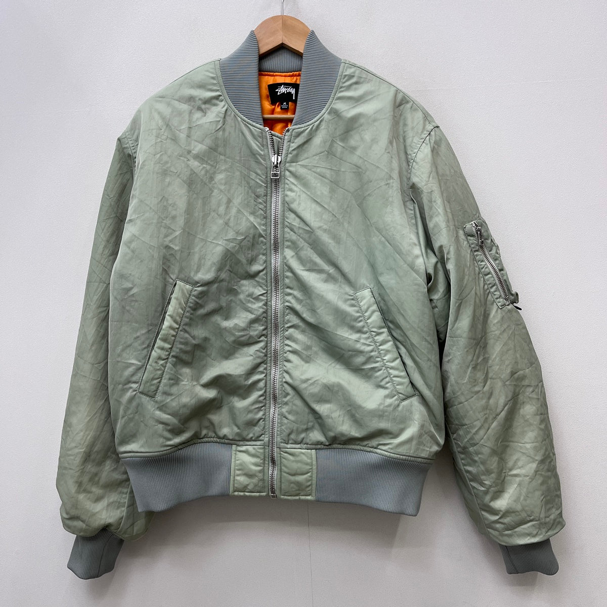 STUSSY | ステューシー Dyed Nylon Bomber ミリタリーコート 115694 グリーン サイズ：M【加古川店】