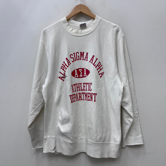 SANTEE ALPHA SIGMA ALPHA 90s スウェット ホワイト サイズ：XL【加古川店】