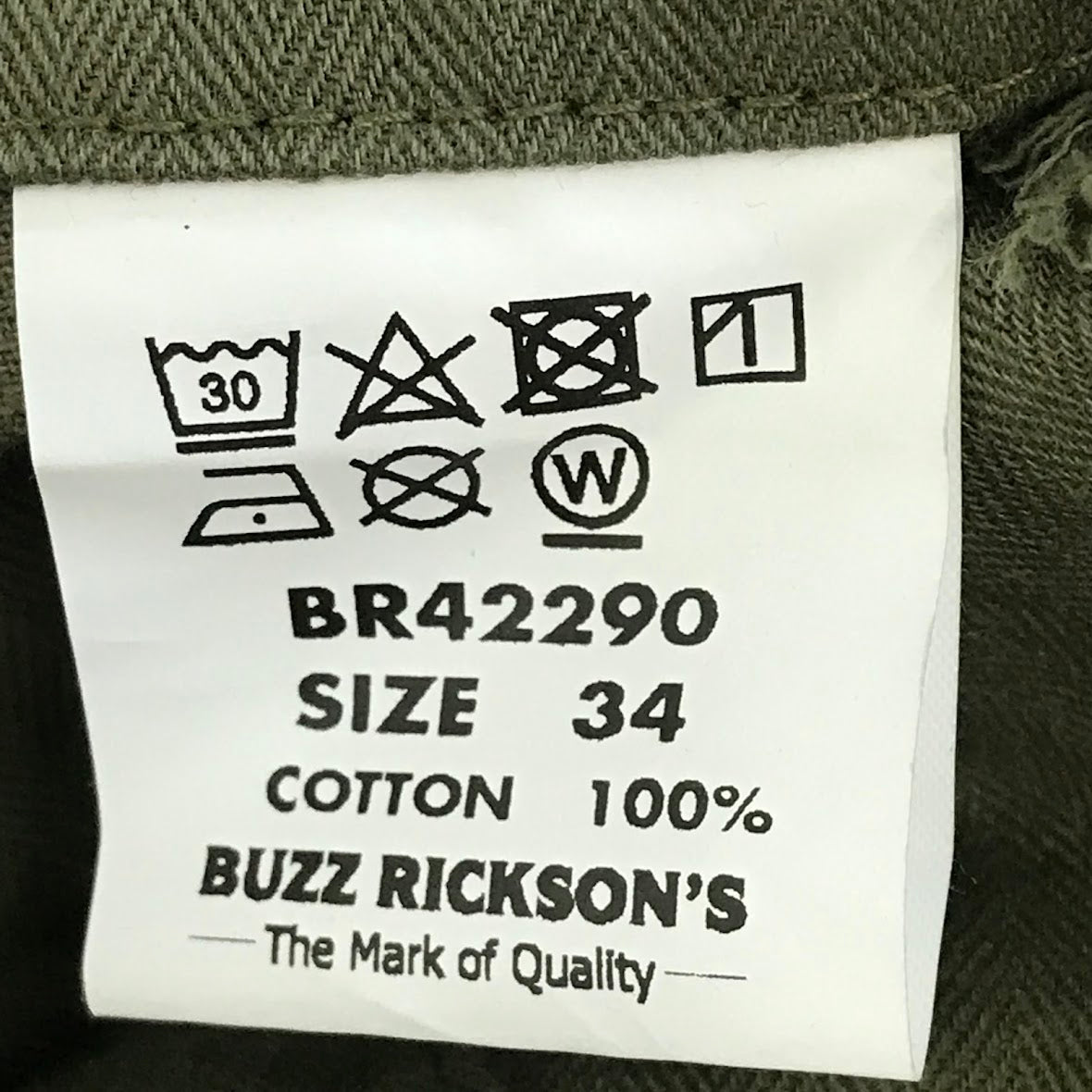 Buzz Rickson's | バズリクソンズ U.S. NAVY N-3 TROUSERS ミリタリーパンツ パンツ BR42290 カーキグリーン サイズ：34【倉吉店】