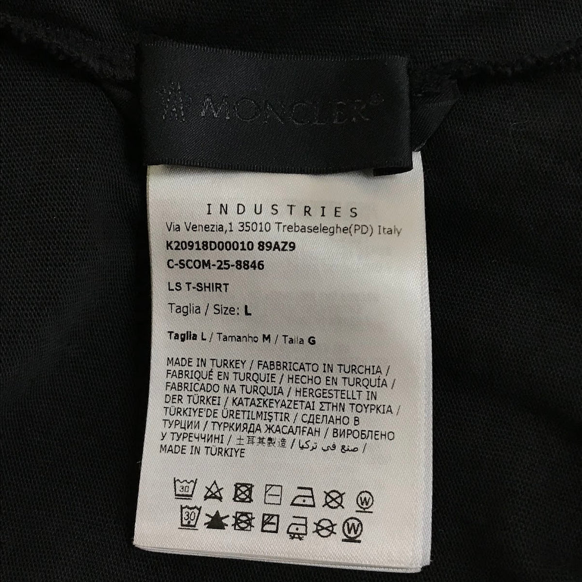 MONCLER | モンクレール 25AW LS T-SHIRT 長袖Ｔシャツ K20918D00010 89AZ9 ブラック サイズ：L【倉吉店】
