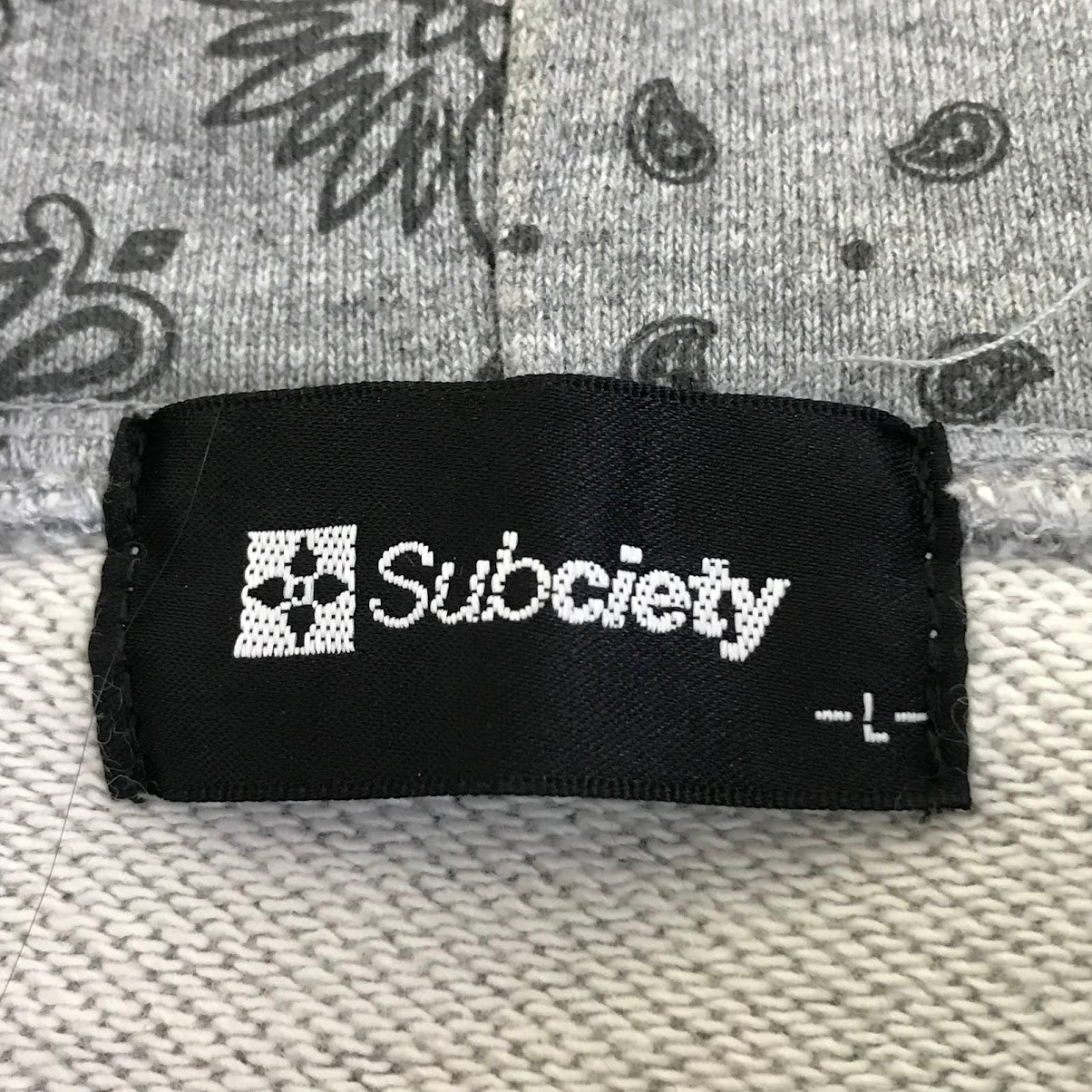 Subciety | サブサエティ PAISLEY PARKA ペイズリー柄 プルオーバーパーカー パーカー 109-31741 グレー サイズ：L【倉吉店】