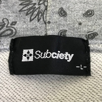 Subciety | サブサエティ PAISLEY PARKA ペイズリー柄 プルオーバーパーカー パーカー 109-31741 グレー サイズ：L【倉吉店】