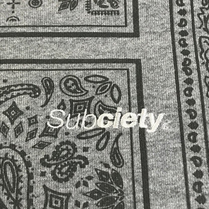 Subciety | サブサエティ PAISLEY PARKA ペイズリー柄 プルオーバーパーカー パーカー 109-31741 グレー サイズ：L【倉吉店】