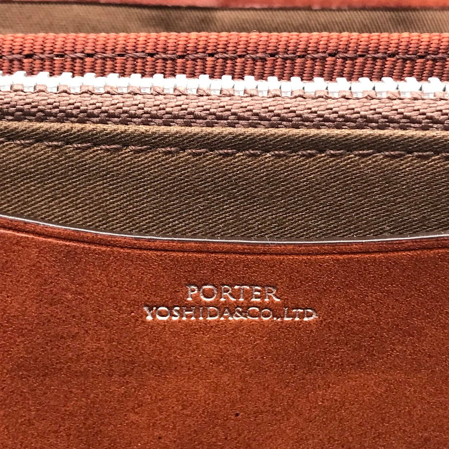 PORTER | ポーター SLAB(スラブ) WALLET ラウンドファスナー長財布 長財布 113-03423 ブラウン【倉吉店】