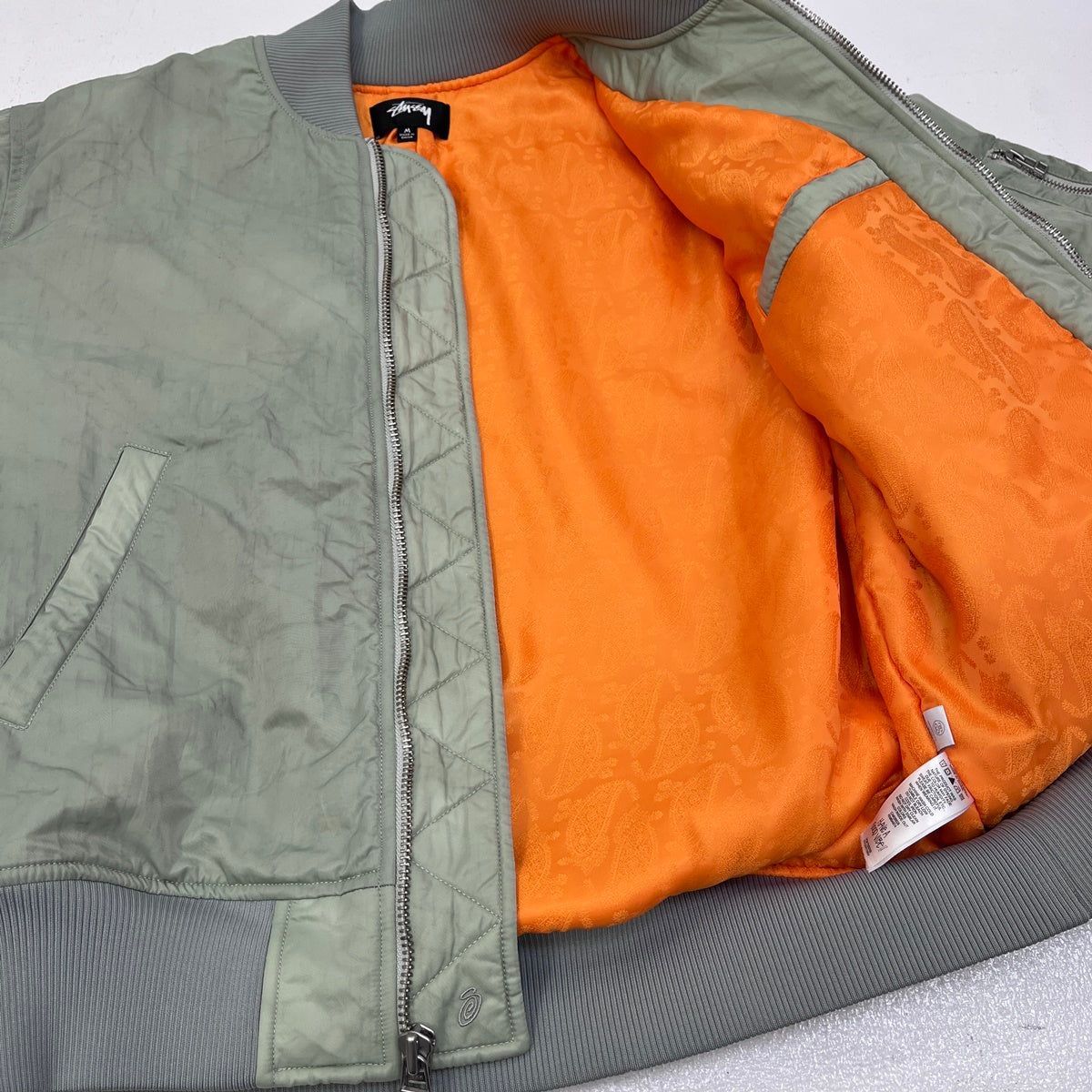 STUSSY | ステューシー Dyed Nylon Bomber ミリタリーコート 115694 グリーン サイズ：M【加古川店】