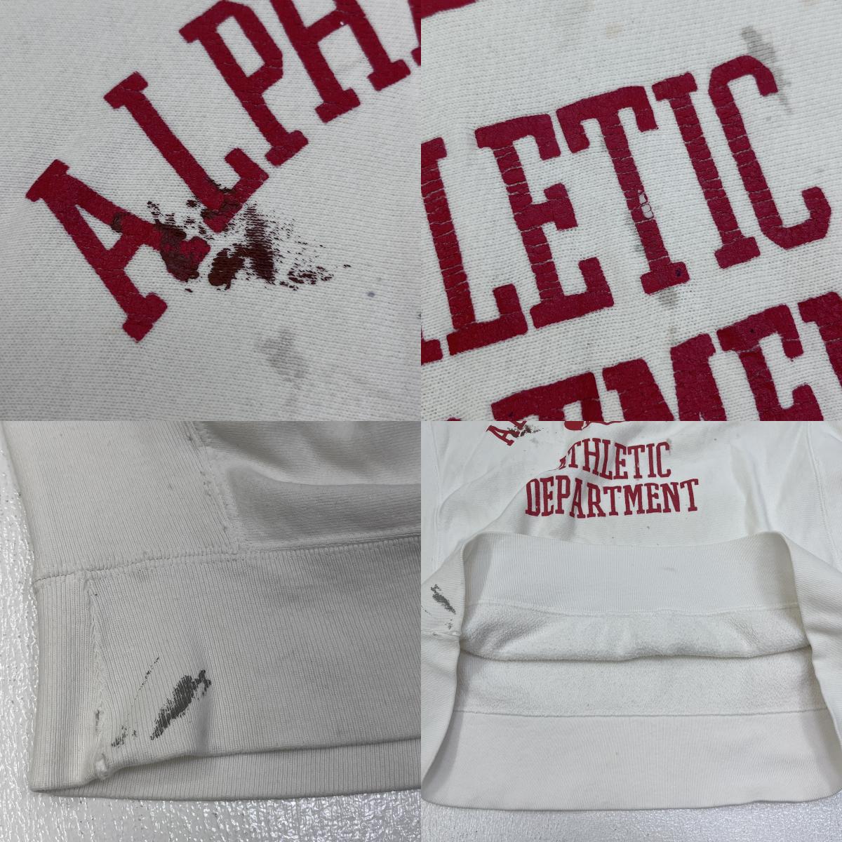 SANTEE ALPHA SIGMA ALPHA 90s スウェット ホワイト サイズ：XL【加古川店】