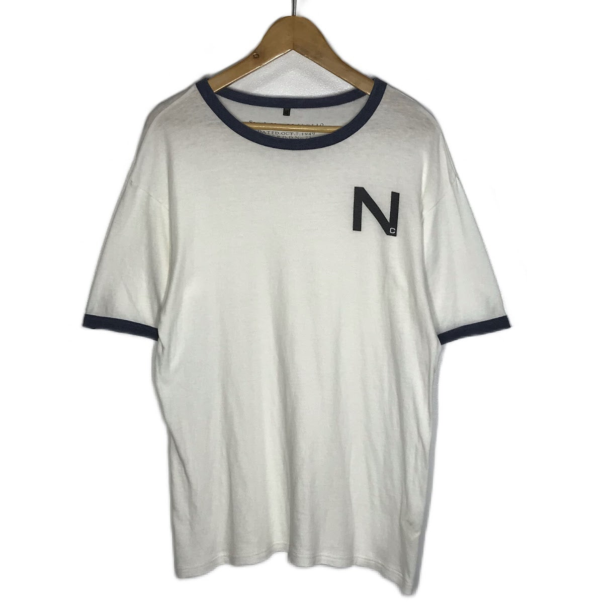 Nigel Cabourn | ナイジェルケーボン リンガーTシャツ 半袖Ｔシャツ 80340021012 ホワイト サイズ：48【倉吉店】
