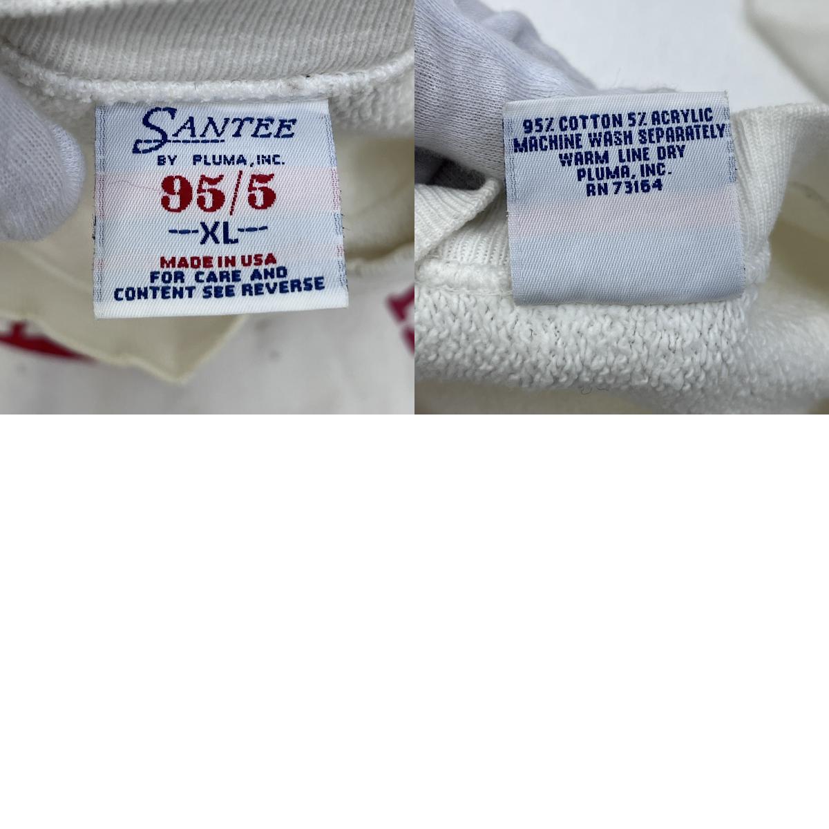 SANTEE ALPHA SIGMA ALPHA 90s スウェット ホワイト サイズ：XL【加古川店】
