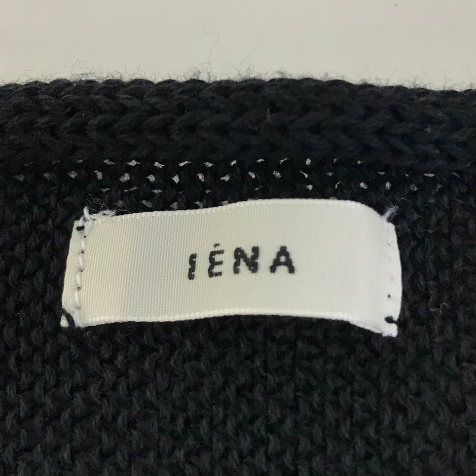 IENA | イエナ コットンギマポンチョプルオーバー ニット 24-080-900-7081-2-0 ブラック【倉吉店】