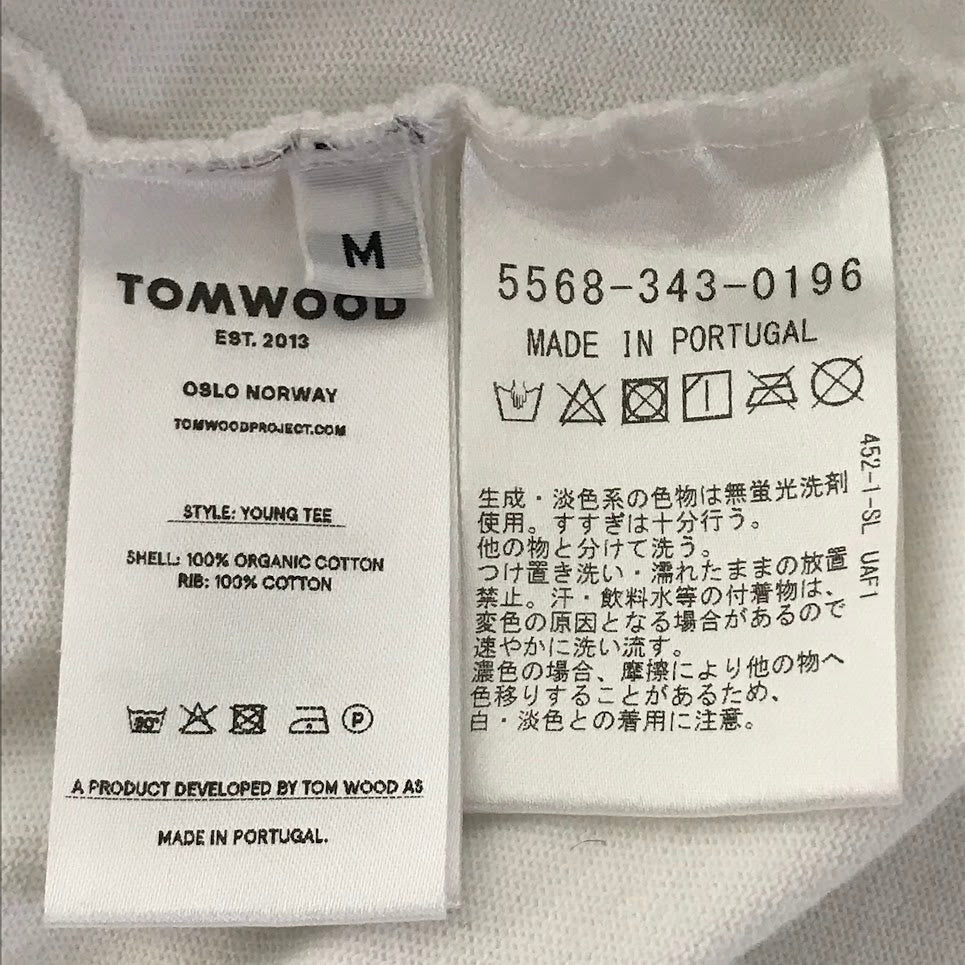 TOM WOOD | トムウッド YOUNG TEE 半袖Ｔシャツ 5568-343-0196 ホワイト サイズ：M【倉吉店】
