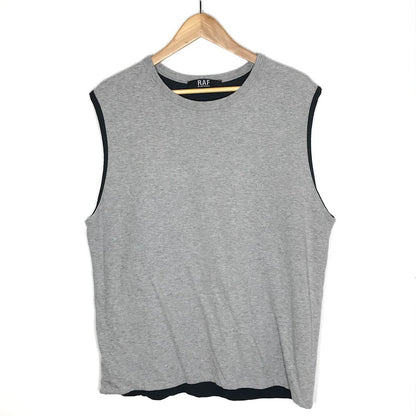 RAF BY RAF SIMONS | ラフバイラフシモンズ バックプリント ノースリーブ タンクトップ グレー サイズ：48【倉吉店】
