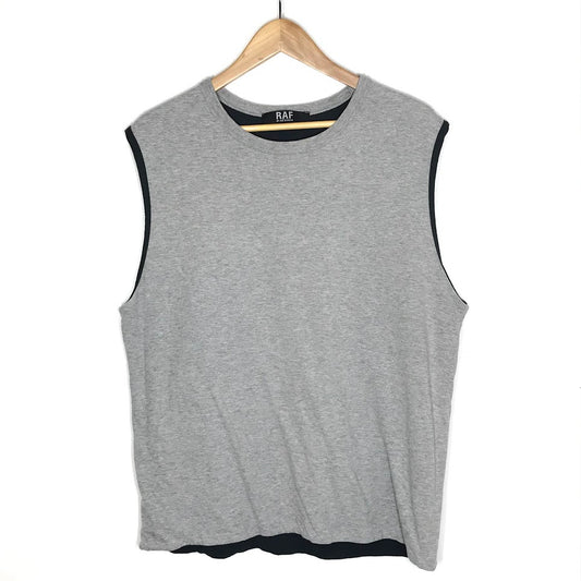RAF BY RAF SIMONS | ラフバイラフシモンズ バックプリント ノースリーブ タンクトップ グレー サイズ：48【倉吉店】
