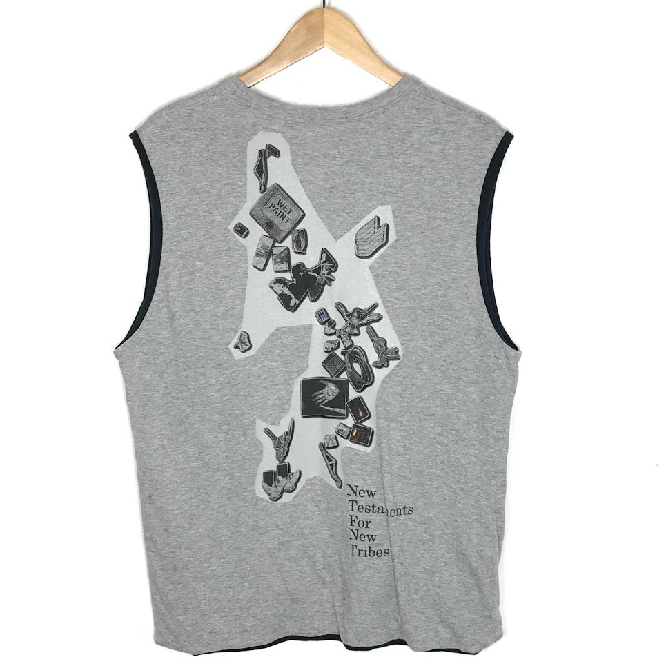RAF BY RAF SIMONS | ラフバイラフシモンズ バックプリント ノースリーブ タンクトップ グレー サイズ：48【倉吉店】