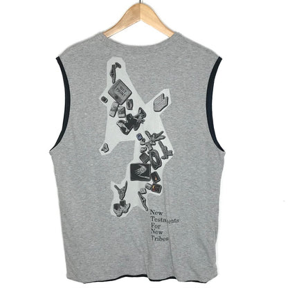 RAF BY RAF SIMONS | ラフバイラフシモンズ バックプリント ノースリーブ タンクトップ グレー サイズ：48【倉吉店】