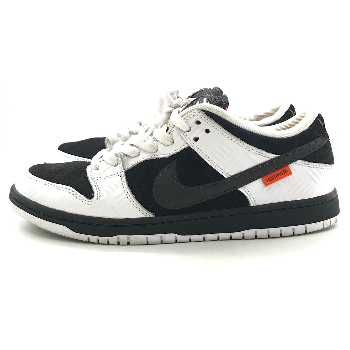 NIKE | ナイキ × TIGHTBOOTH(タイトブース) SB DUNK LOW PRO スニーカー FD2629-100 ホワイト/ブラック-セーフティーオレンジ 26.5cm【倉吉店】