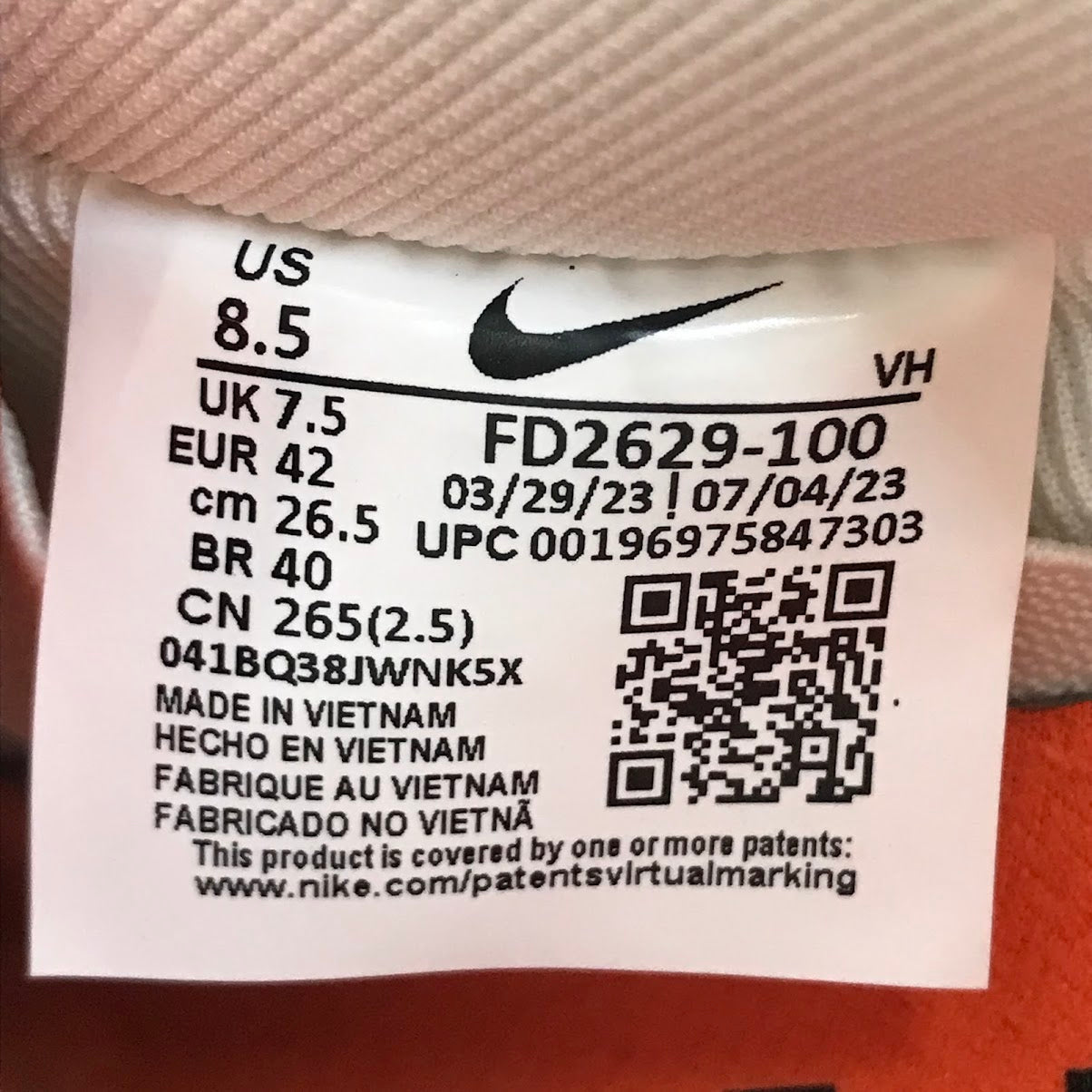 NIKE | ナイキ × TIGHTBOOTH(タイトブース) SB DUNK LOW PRO スニーカー FD2629-100 ホワイト/ブラック-セーフティーオレンジ 26.5cm【倉吉店】