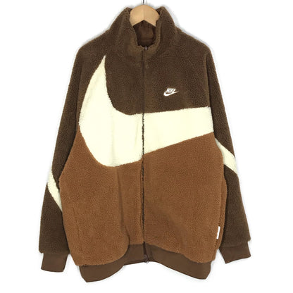 NIKE | ナイキ NSW SWOOSH FULL ZIP REVERSIBLE リバーシブルボアジャケット ブルゾン BQ-6546-259 ブラウン【倉吉店】