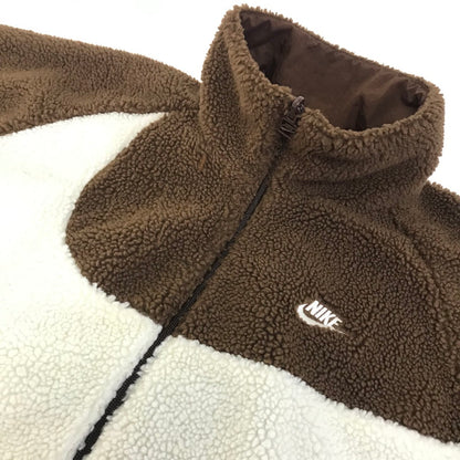 NIKE | ナイキ NSW SWOOSH FULL ZIP REVERSIBLE リバーシブルボアジャケット ブルゾン BQ-6546-259 ブラウン【倉吉店】