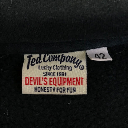 TED COMPANY | テッドカンパニー 刺繍 ジップパーカー パーカー ブラック サイズ：42【倉吉店】