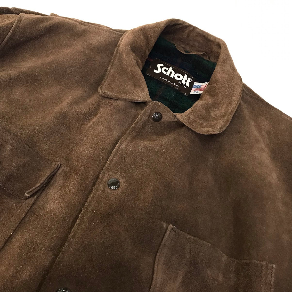 schott | ショット スウェードレザーカバージャケット その他アウター ブラウン サイズ：42【倉吉店】