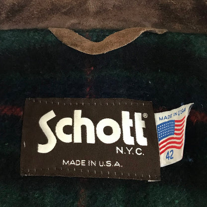 schott | ショット スウェードレザーカバージャケット その他アウター ブラウン サイズ：42【倉吉店】