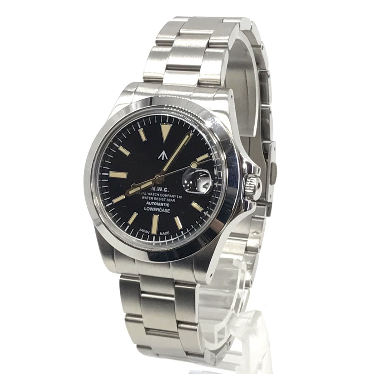 NAVAL WACTH｜ナバル ウォッチ N.W.C LOWERCASE アナログ自動巻き 腕時計 NH35-V080 ブラック【倉吉店】