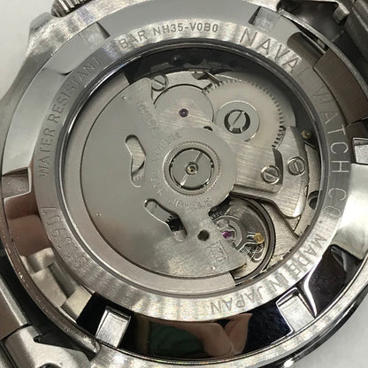 NAVAL WACTH｜ナバル ウォッチ N.W.C LOWERCASE アナログ自動巻き 腕時計 NH35-V080 ブラック【倉吉店】