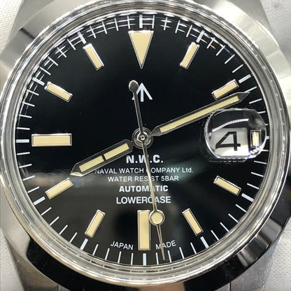 NAVAL WACTH｜ナバル ウォッチ N.W.C LOWERCASE アナログ自動巻き 腕時計 NH35-V080 ブラック【倉吉店】