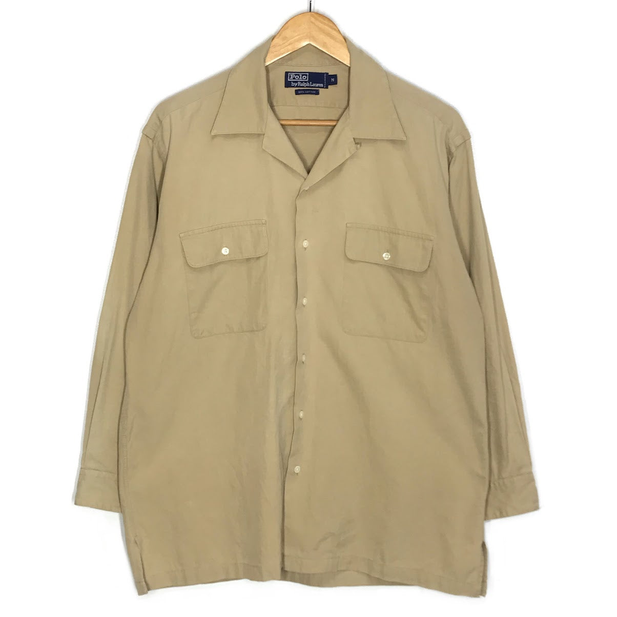 POLO RALPH LAUREN | ポロ・ラルフローレン 90s 開襟シャツ 長袖シャツ ベージュ サイズ：M【倉吉店】