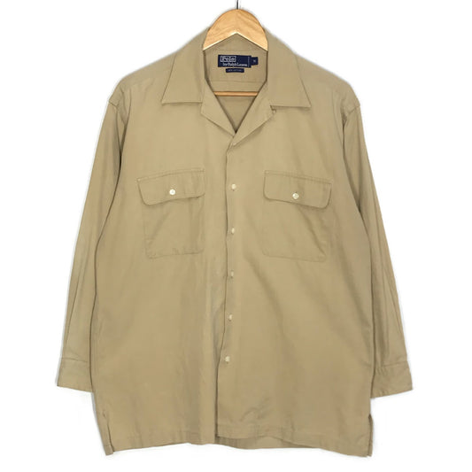 POLO RALPH LAUREN | ポロ・ラルフローレン 90s 開襟シャツ 長袖シャツ ベージュ サイズ：M【倉吉店】