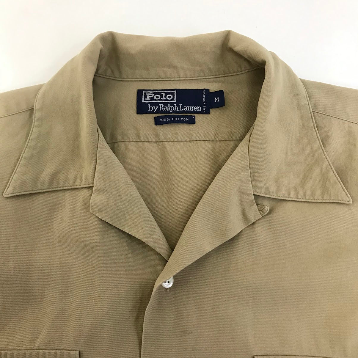 POLO RALPH LAUREN | ポロ・ラルフローレン 90s 開襟シャツ 長袖シャツ ベージュ サイズ：M【倉吉店】