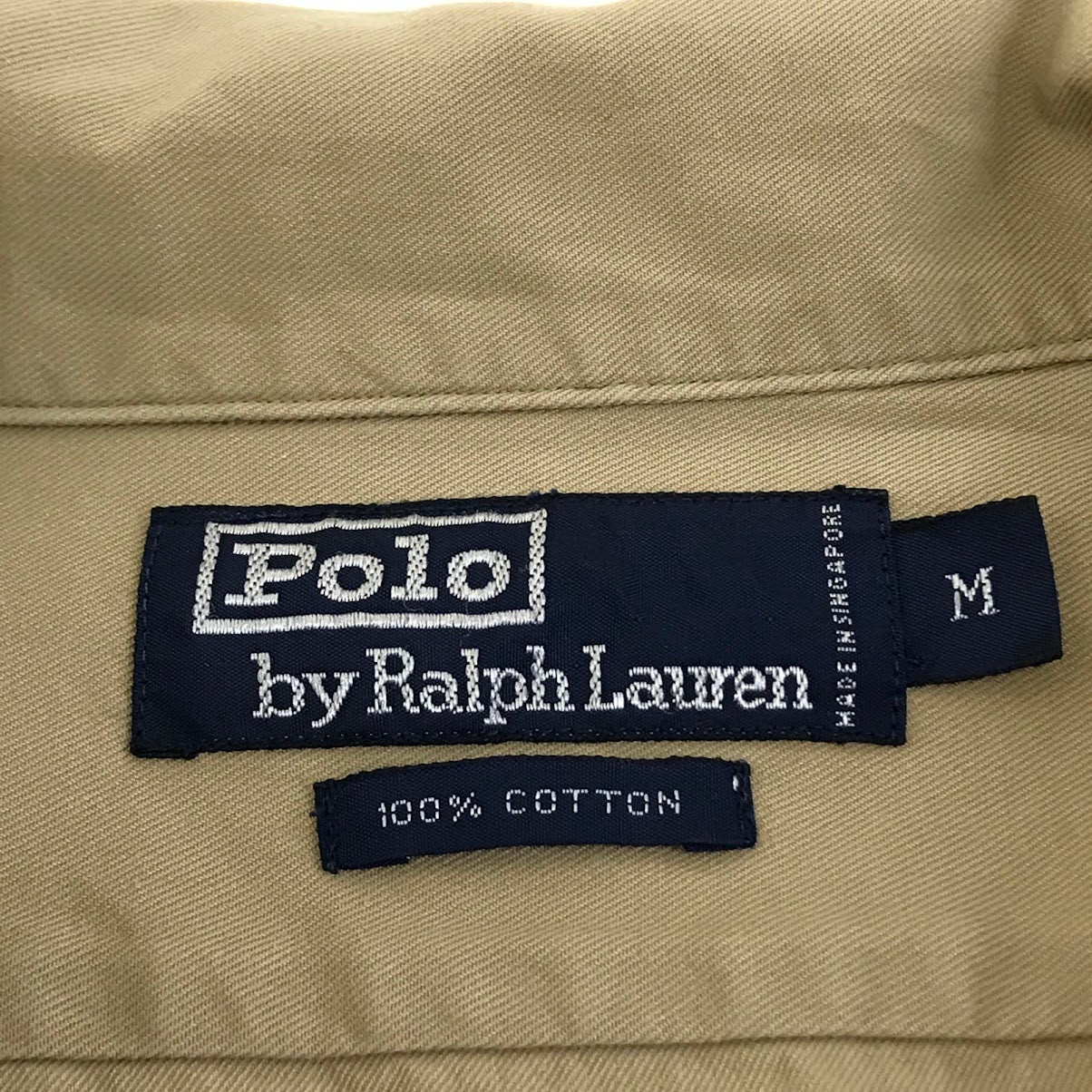 POLO RALPH LAUREN | ポロ・ラルフローレン 90s 開襟シャツ 長袖シャツ ベージュ サイズ：M【倉吉店】
