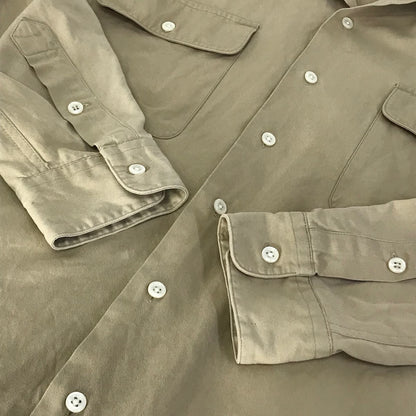POLO RALPH LAUREN | ポロ・ラルフローレン 90s 開襟シャツ 長袖シャツ ベージュ サイズ：M【倉吉店】