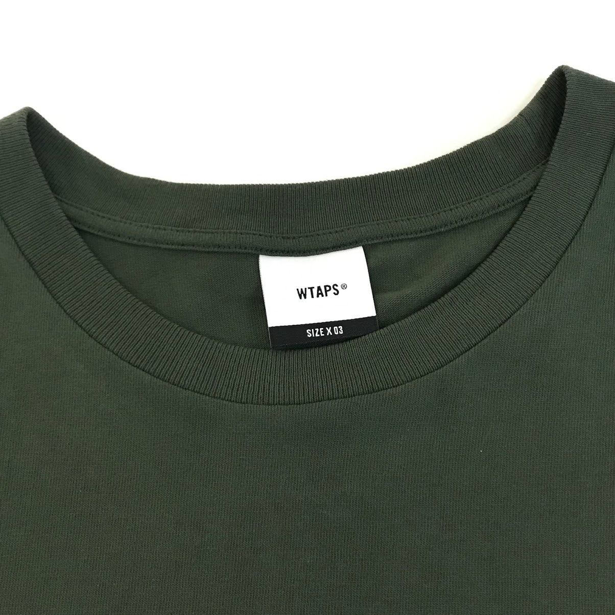 W)TAPS | ダブルタップス SS / COTTON 半袖Ｔシャツ 261ATDT-STM04S カーキグリーン サイズ：3【倉吉店】【代金引換不可・日時指定不可】【ポスト投函】