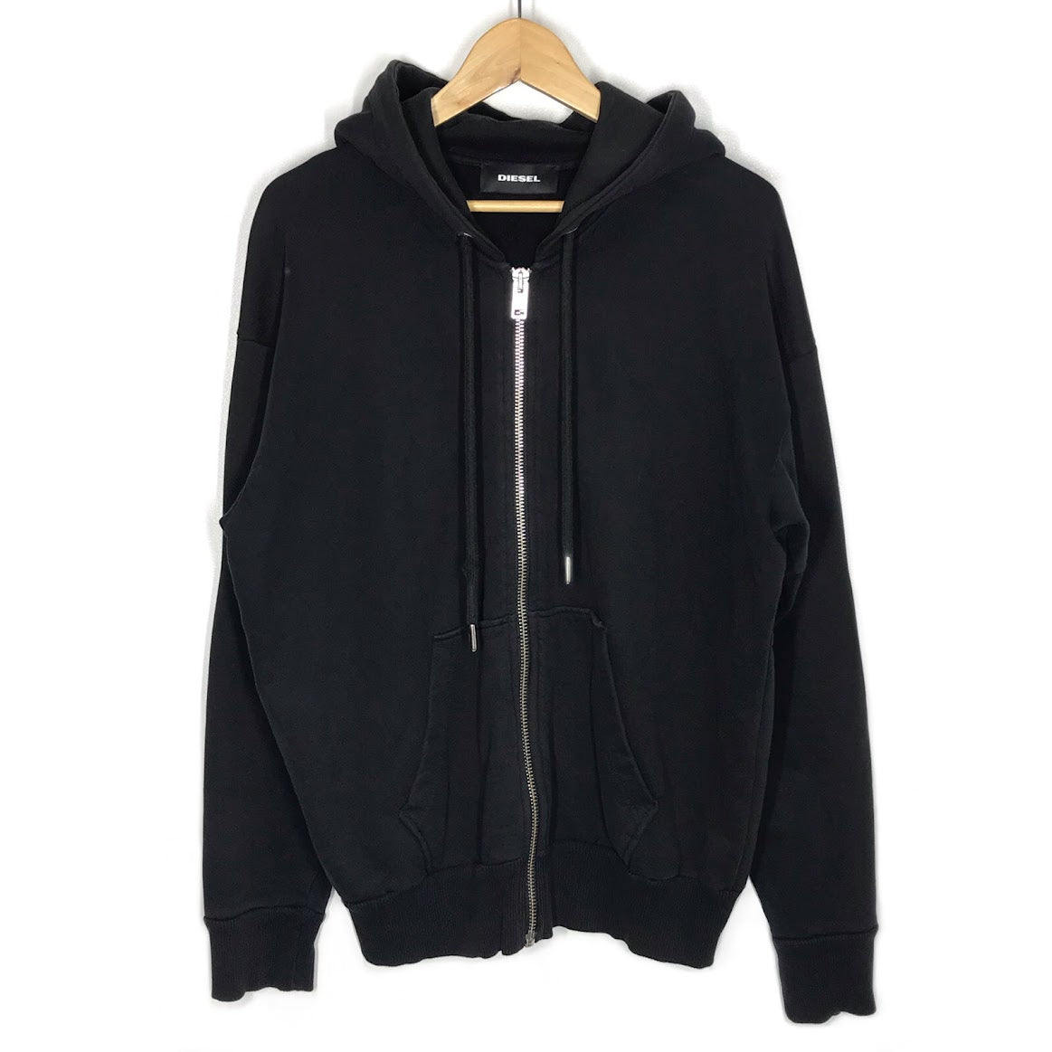 DIESEL | ディーゼル バックグラフィックプリント パーカー ブラック サイズ：S【倉吉店】